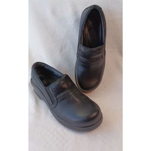 Ariat Womens Composite Toe Clog Work Shoe Black Leather Slip On 10011976 Size 7B